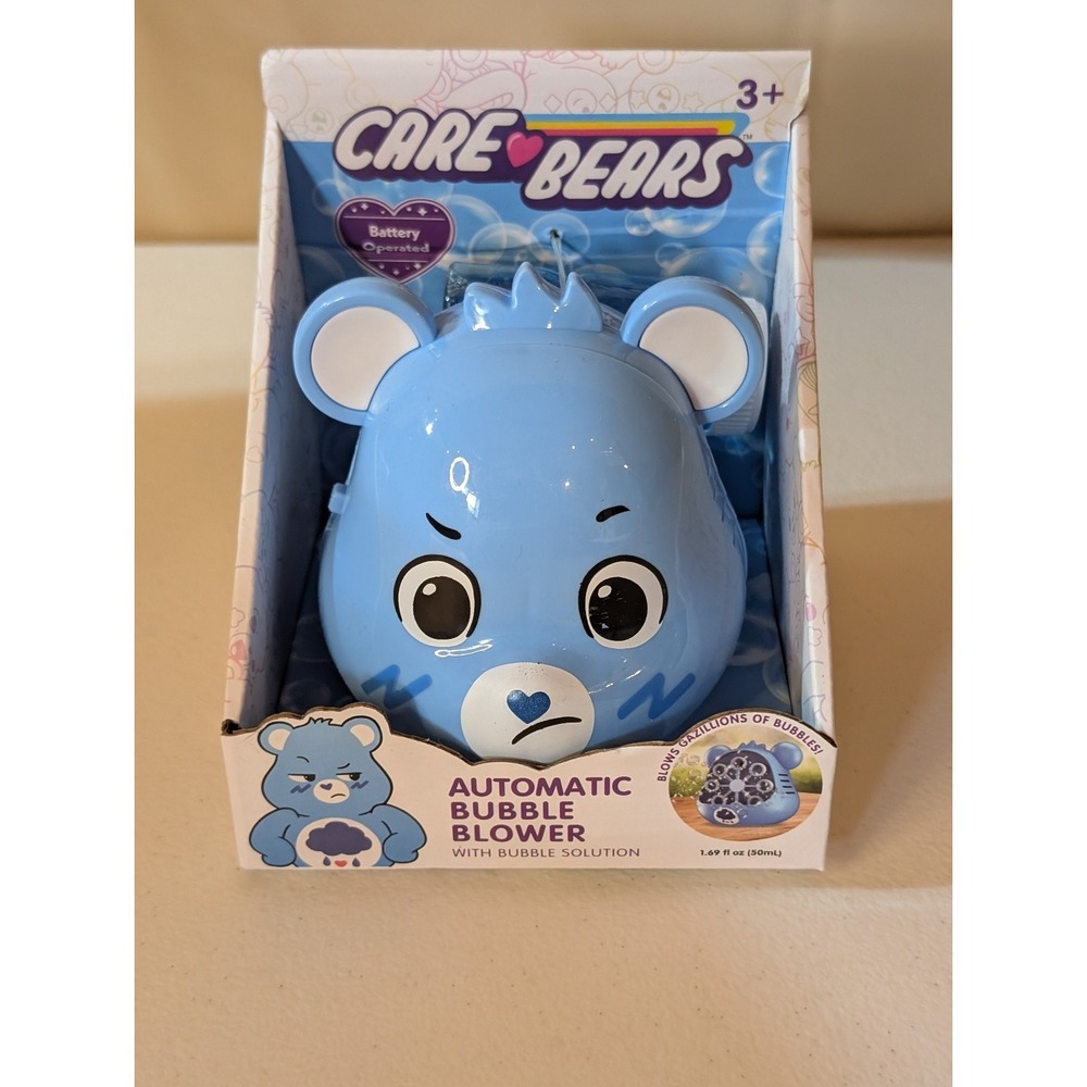 Care Bears Grumpy Bear Automatic Bubble Blower Blue Battery Operated w/ Solution - Picture 1 of 3
